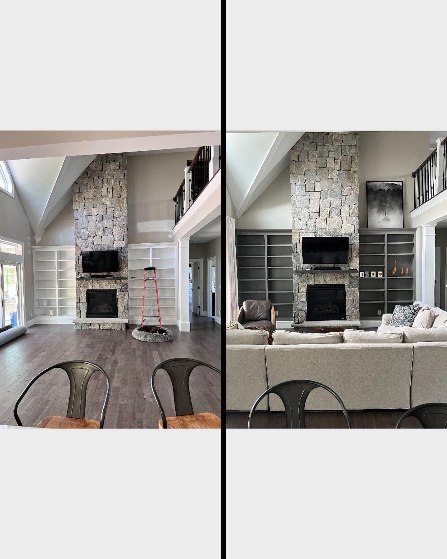 Project Gray Built-in Shelf Transformation in Auburn image