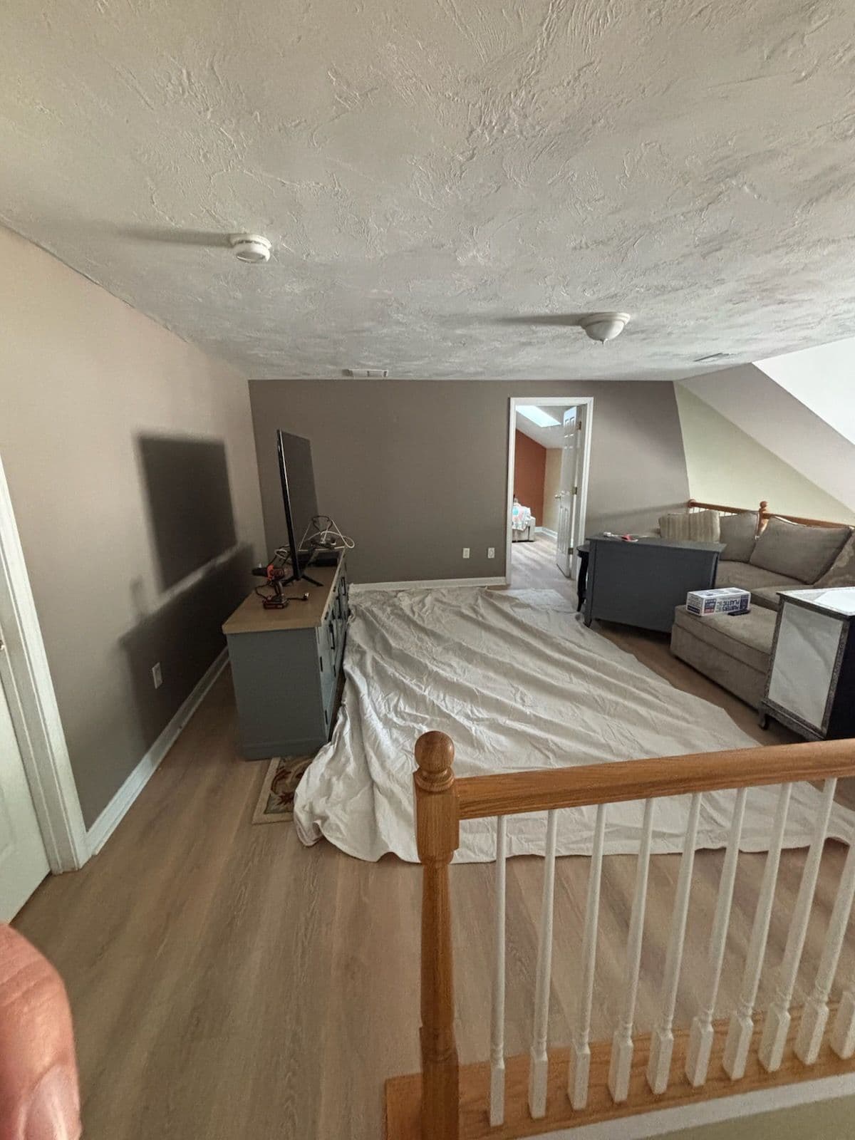 Living Room Transformation with White Dove Paint image